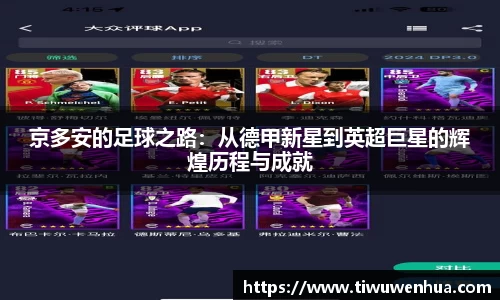京多安的足球之路：从德甲新星到英超巨星的辉煌历程与成就